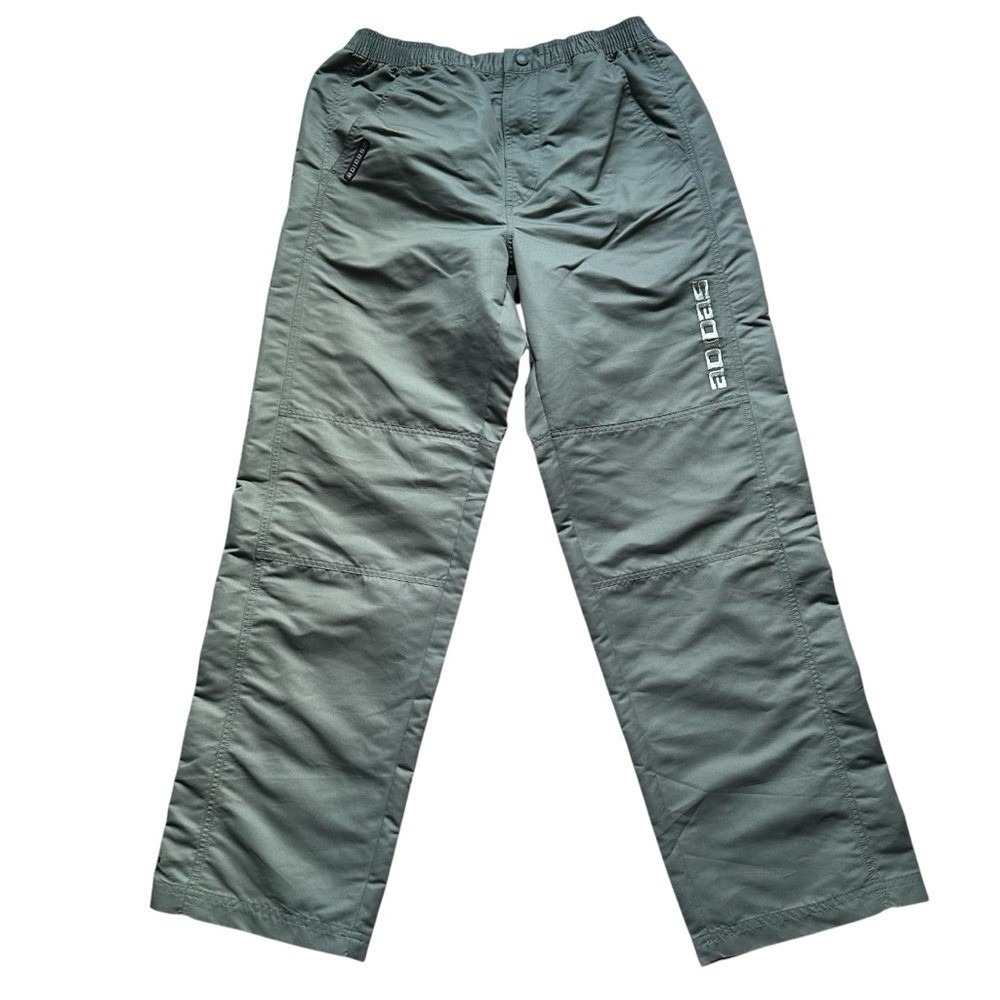 Vintage 2001 Adidas Olive Green Windbreaker Track Pants - Medium - Y2K Gorpcore